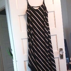 Striped Black and Cream Dress